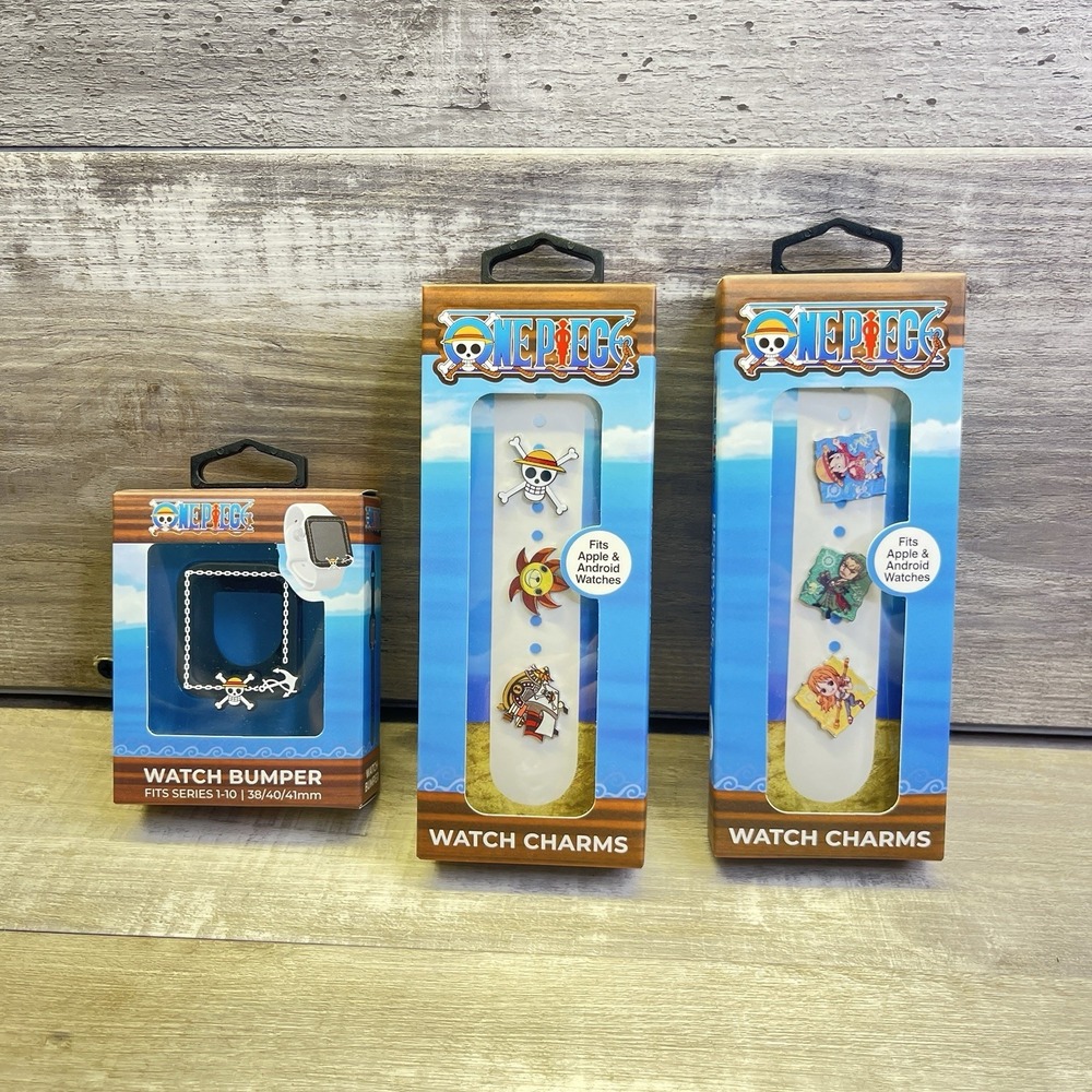 One Piece Anime Apple Watch Fits Series 1-10 Bumper Charms Lot Of 3